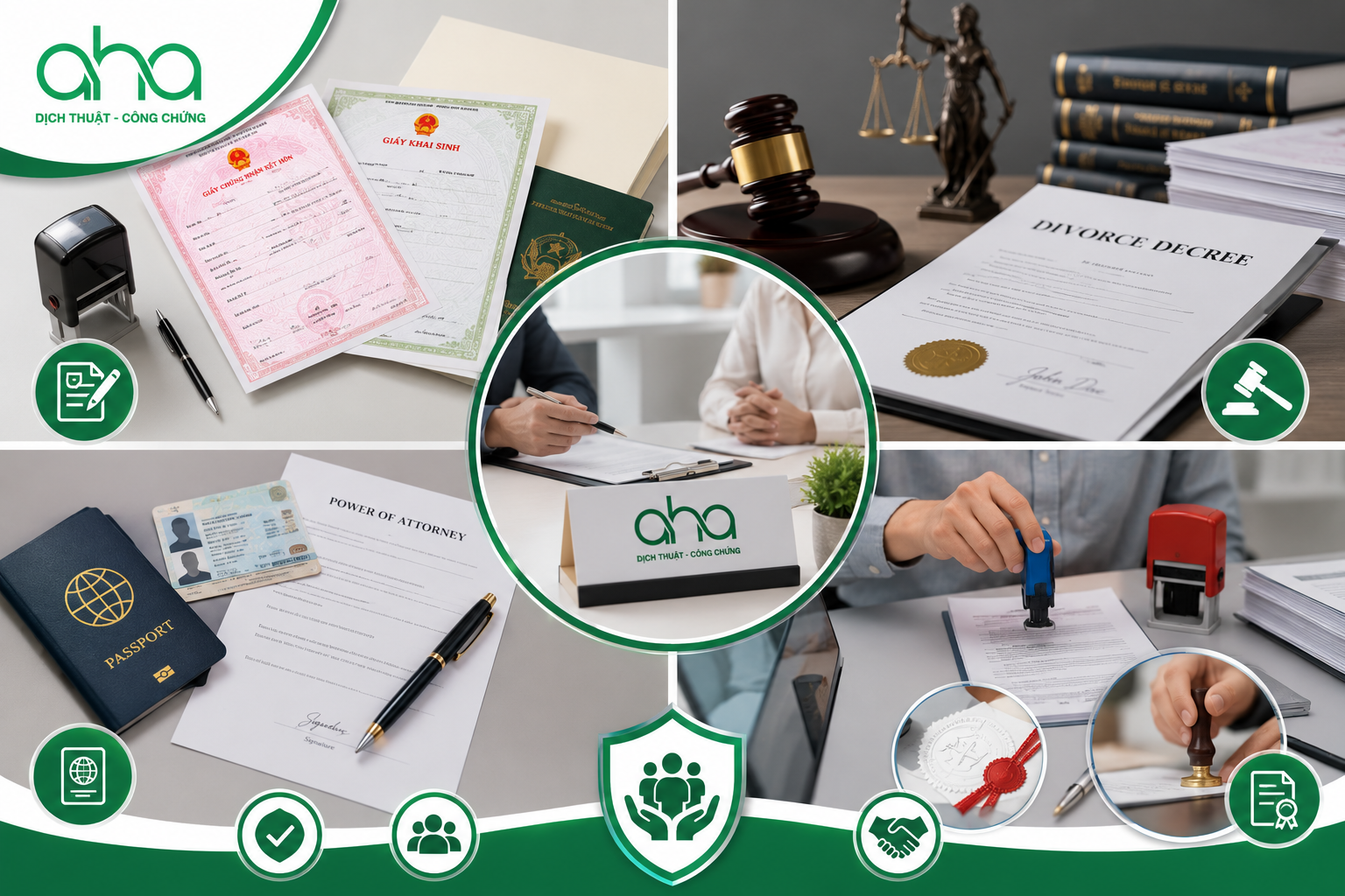 Dịch Thuật AHA hỗ trợ gì trong hồ sơ ly hôn?