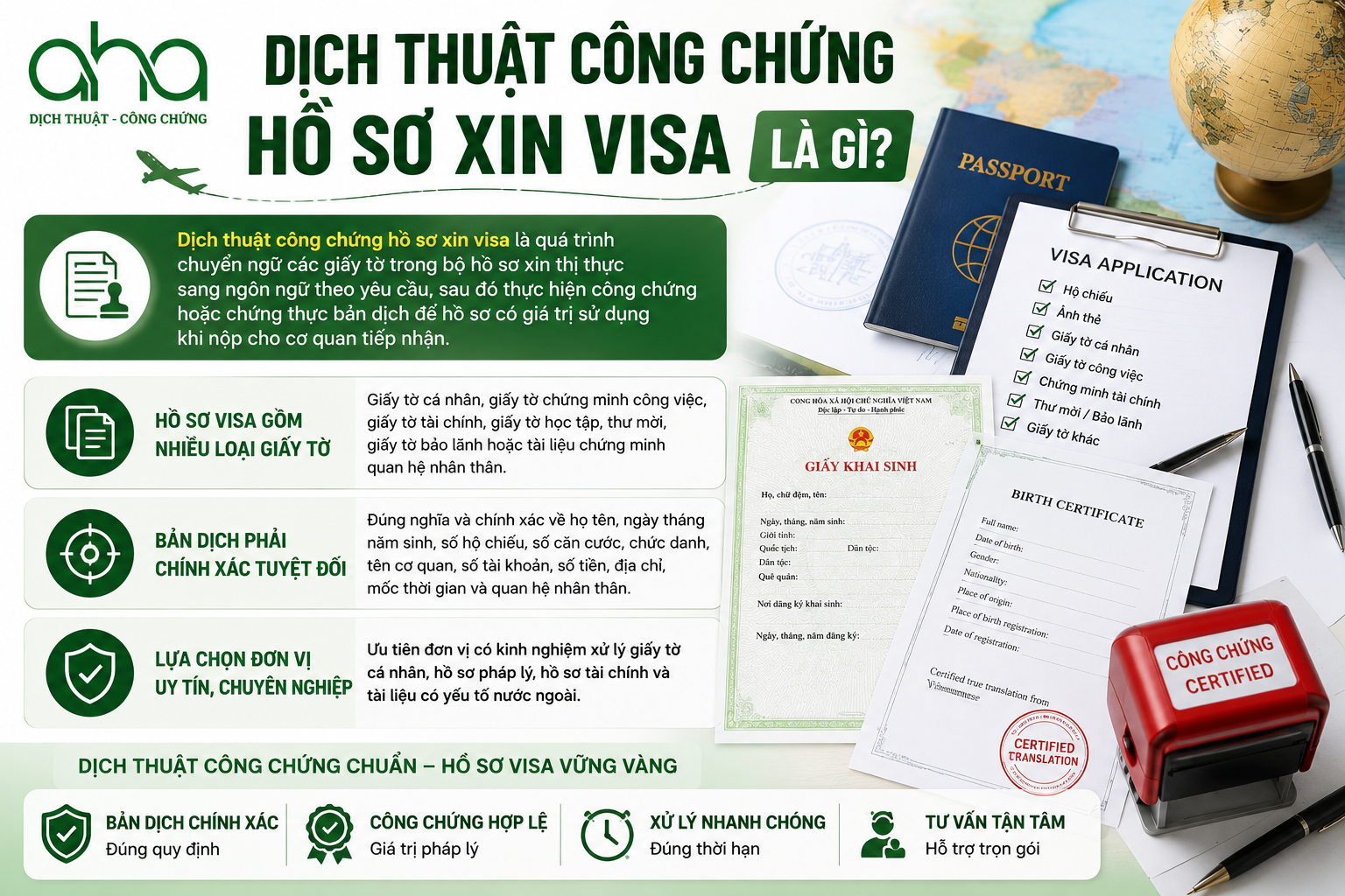Dịch thuật công chứng hồ sơ xin visa là gì? Dịch thuật công chứng hồ sơ xin visa là gì?