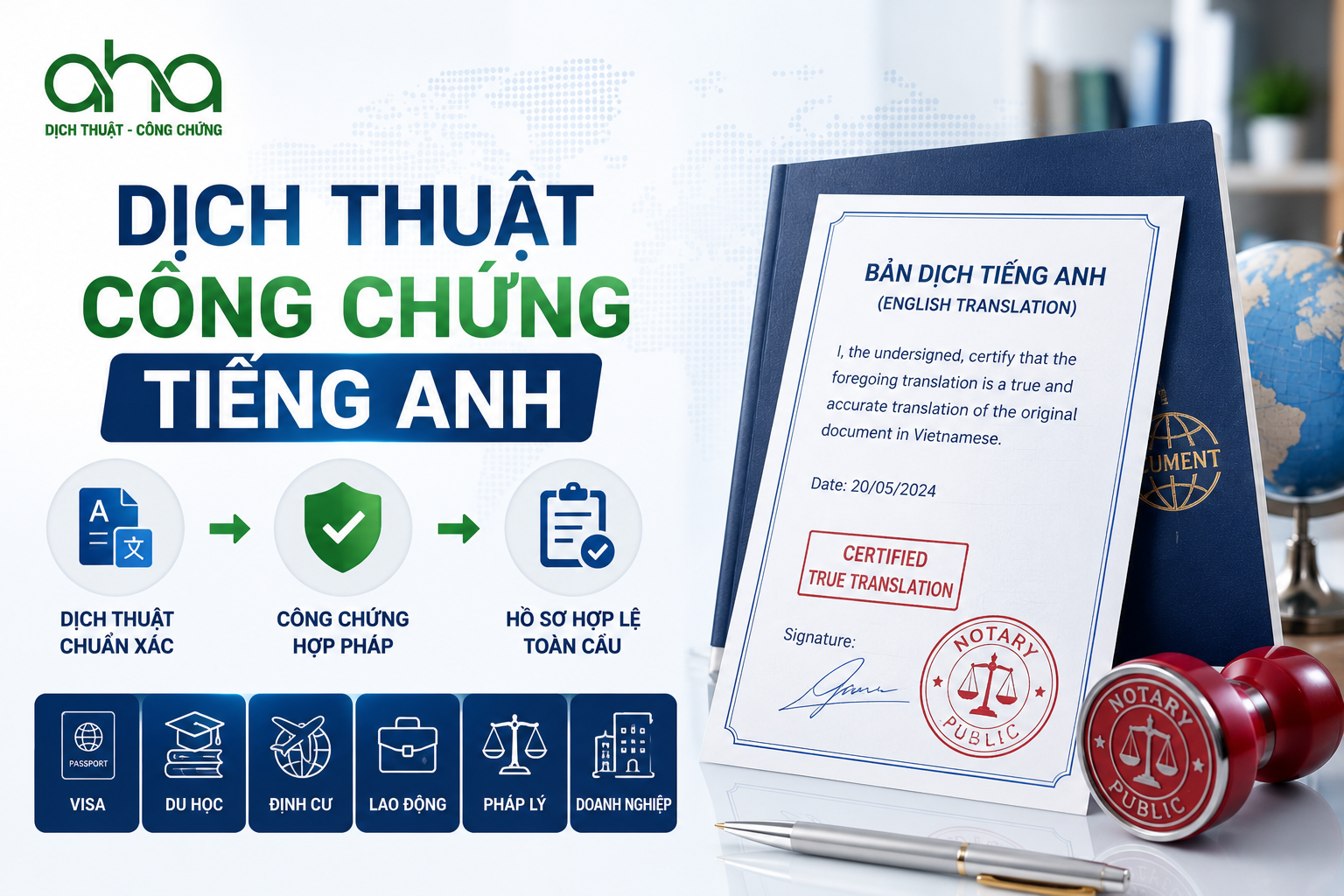 Dịch thuật công chứng tiếng Anh là gì?
