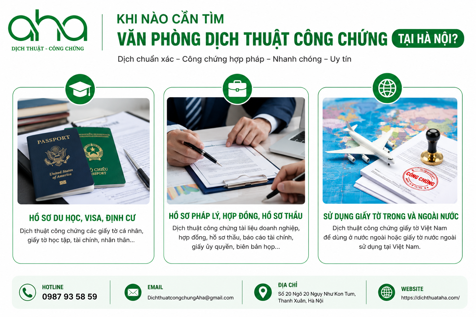 Khi nào cần tìm văn phòng dịch thuật công chứng tại Hà Nội?