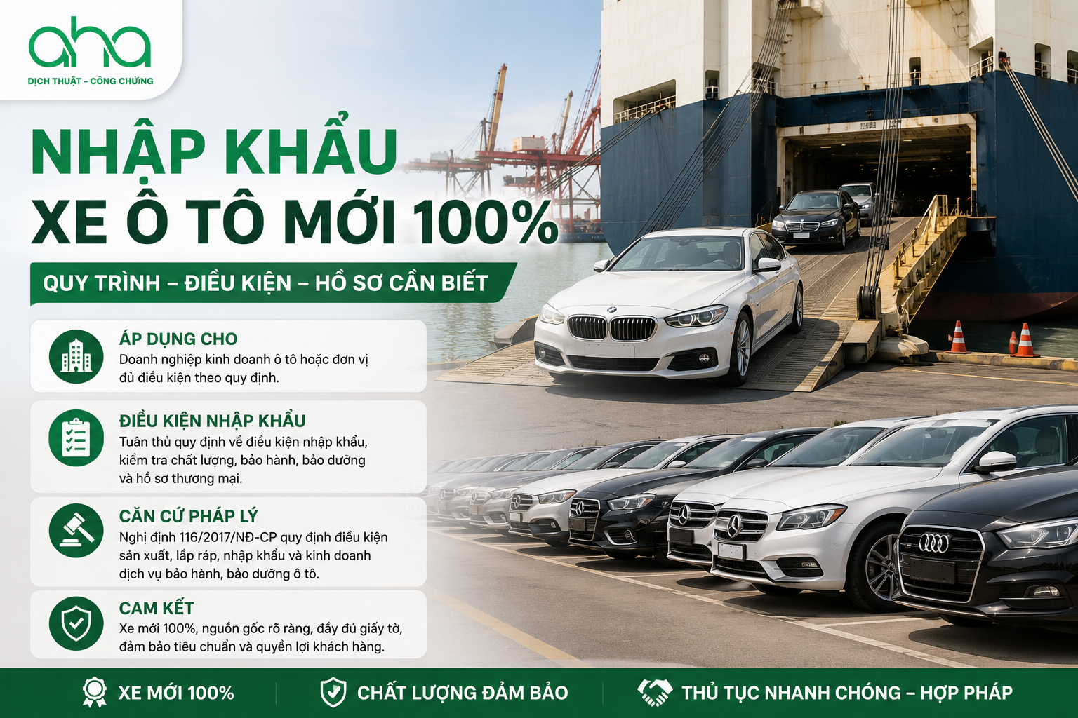 Nhập khẩu xe ô tô mới 100%