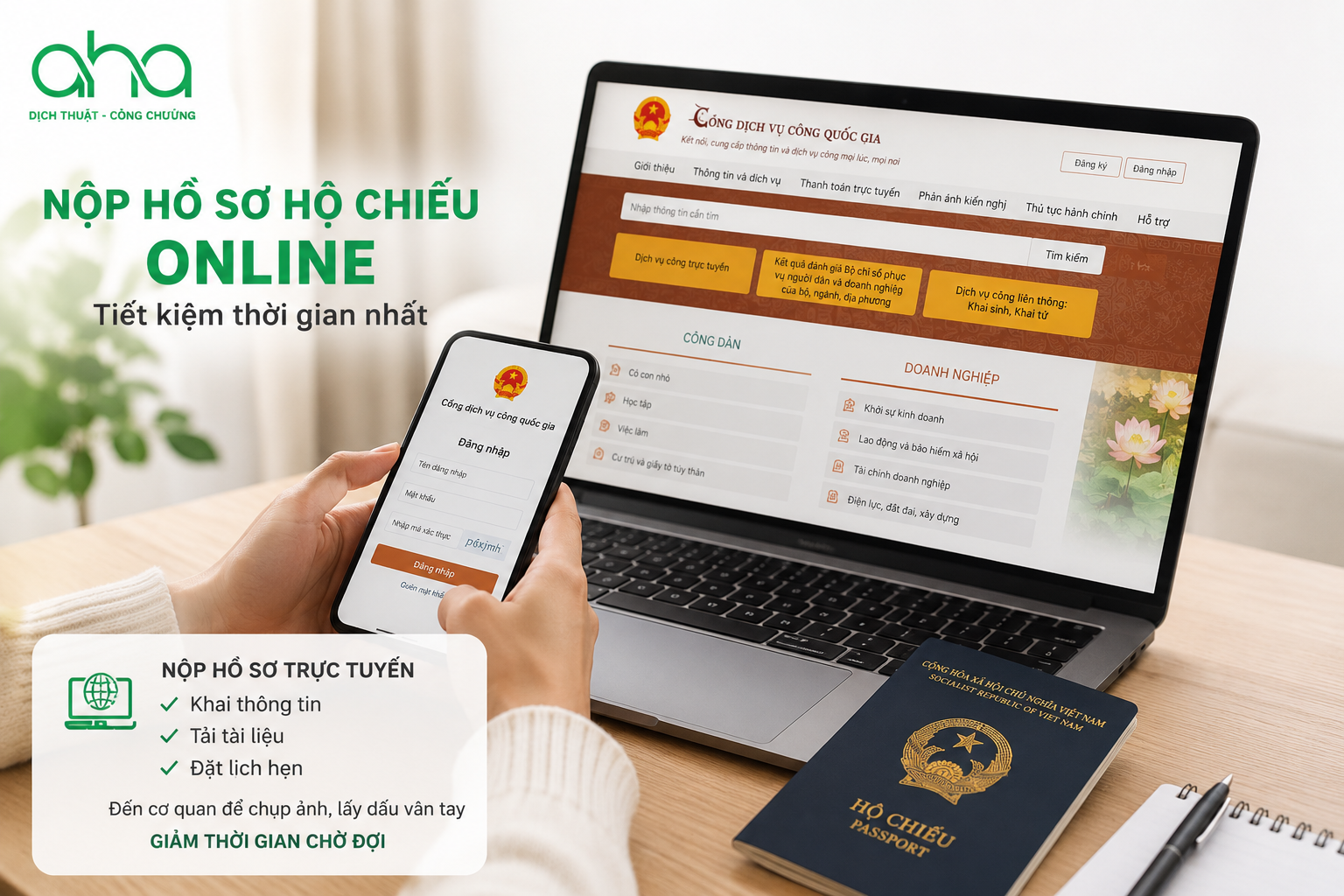 Nộp hồ sơ Hộ Chiếu Online