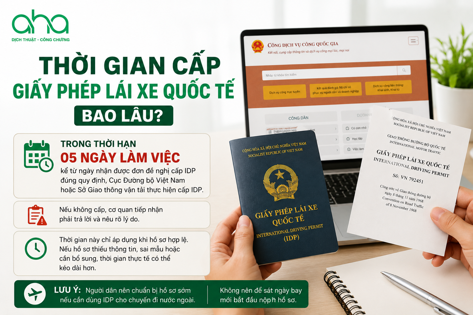 Thời gian cấp giấy phép lái xe quốc tế bao lâu?