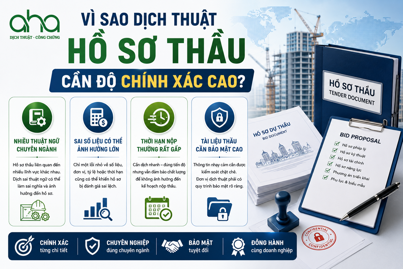 Vì sao dịch thuật hồ sơ thầu cần độ chính xác cao?