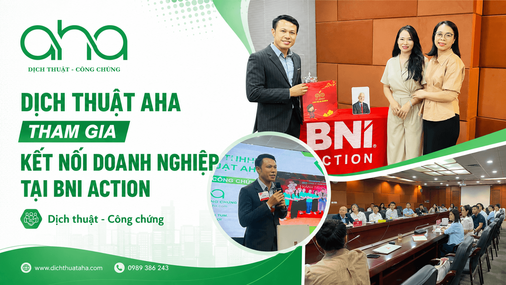 Dịch thuật AHA tham gia kết nối doanh nghiệp tại BNI Action
