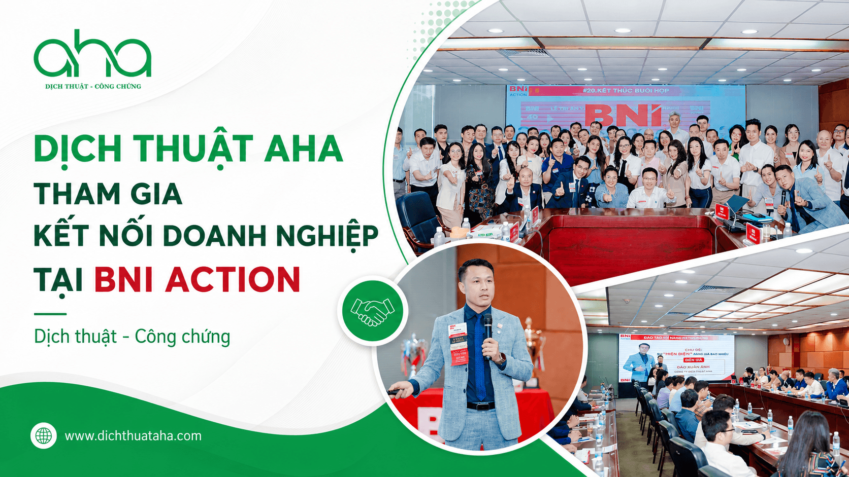 Dịch thuật AHA tham gia kết nối doanh nghiệp tại BNI Action