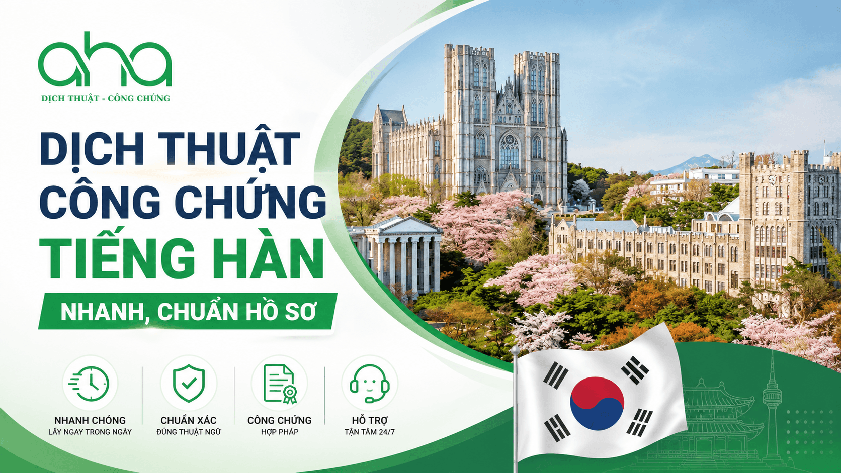 Dịch thuật công chứng tiếng Hàn nhanh, chuẩn hồ sơ
