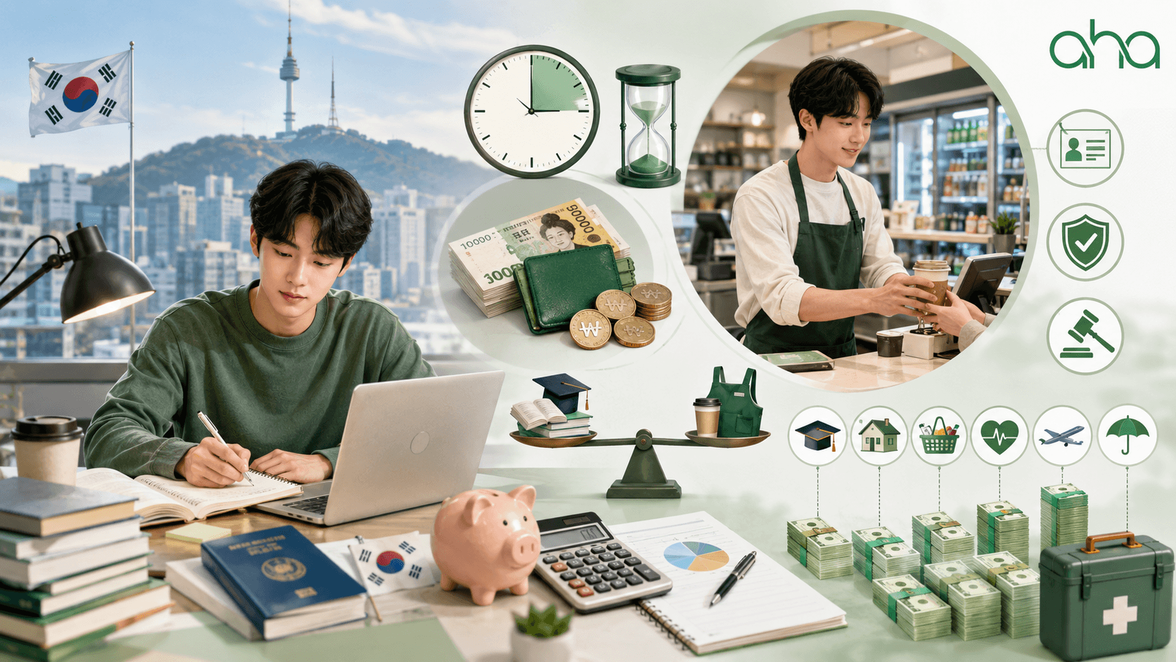 Lương du học sinh Hàn Quốc làm thêm là bao nhiêu?