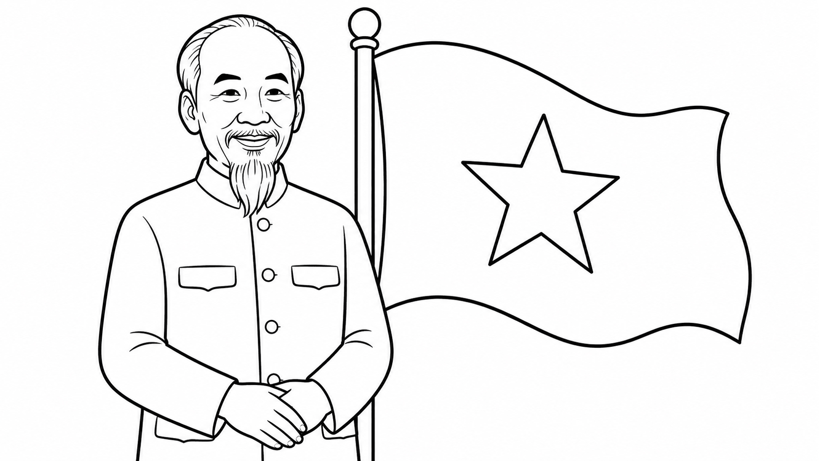 tranh tô màu Bác Hồ