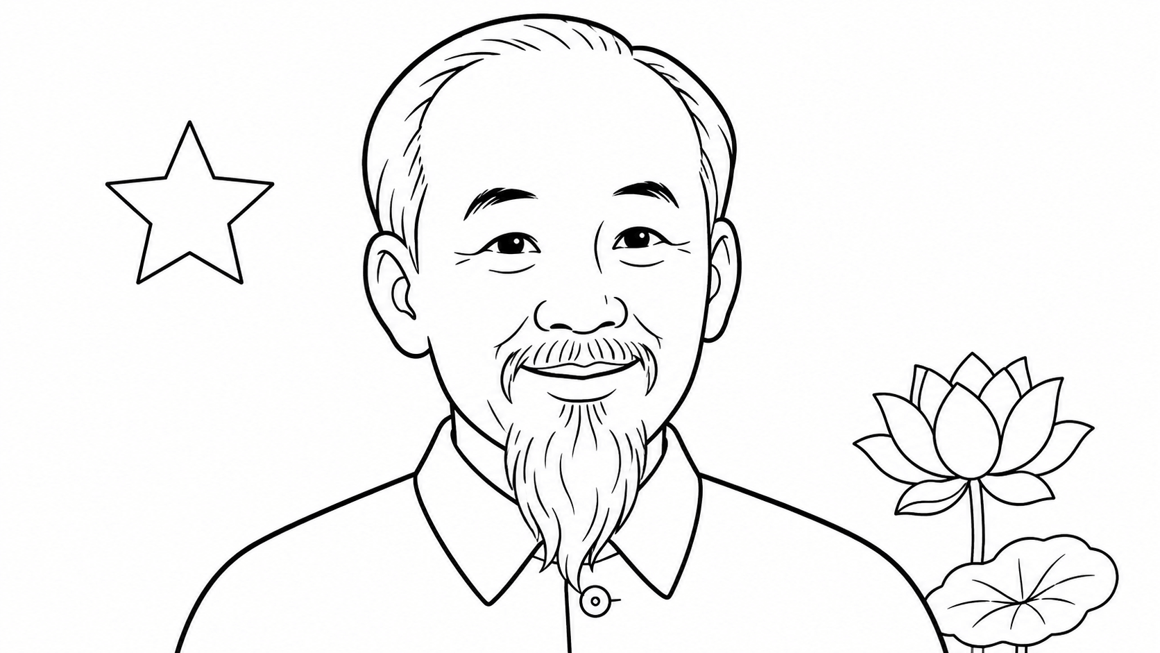 tranh tô màu Bác Hồ