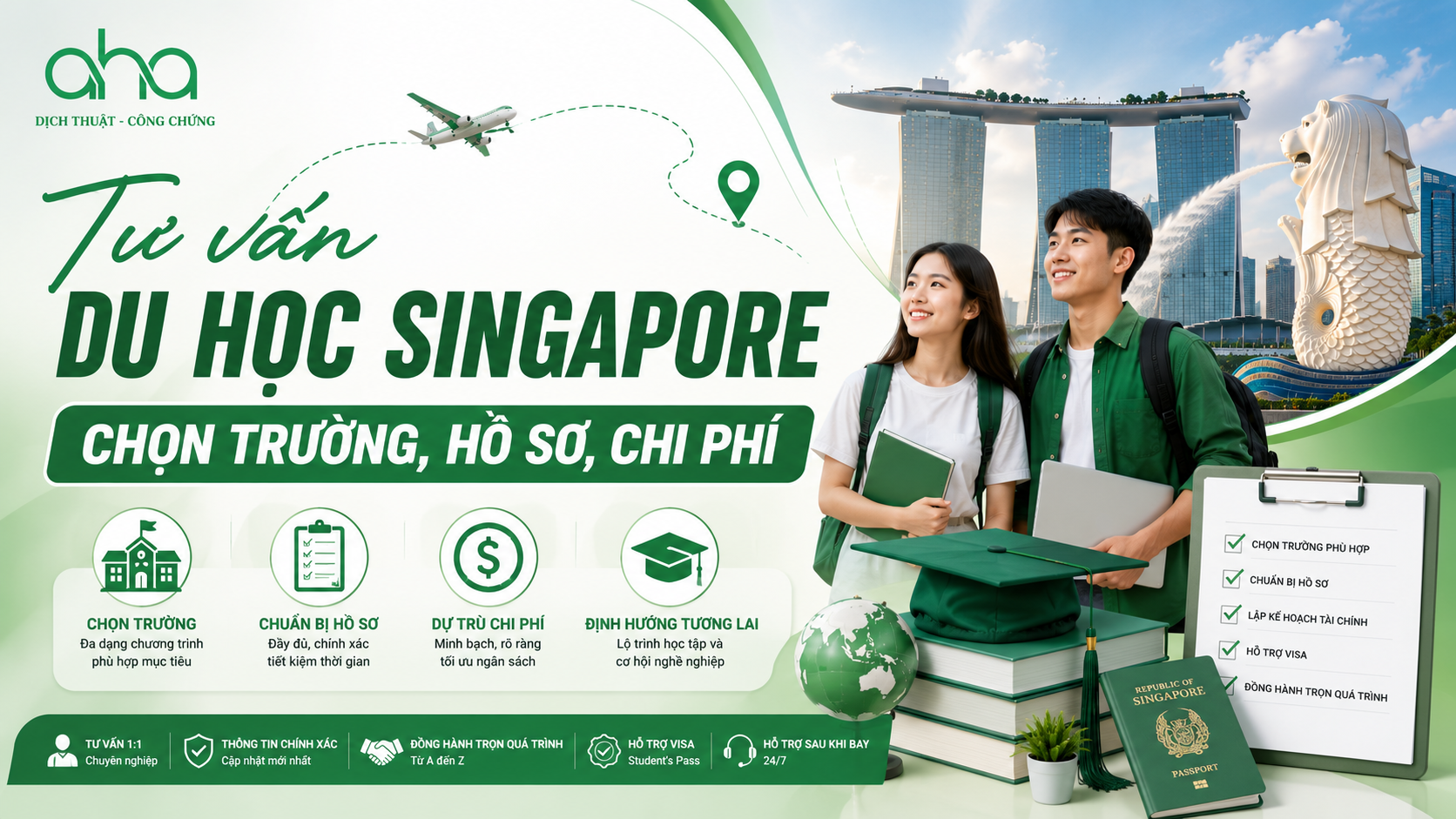 Tư vấn du học Singapore chọn trường, hồ sơ, chi phí