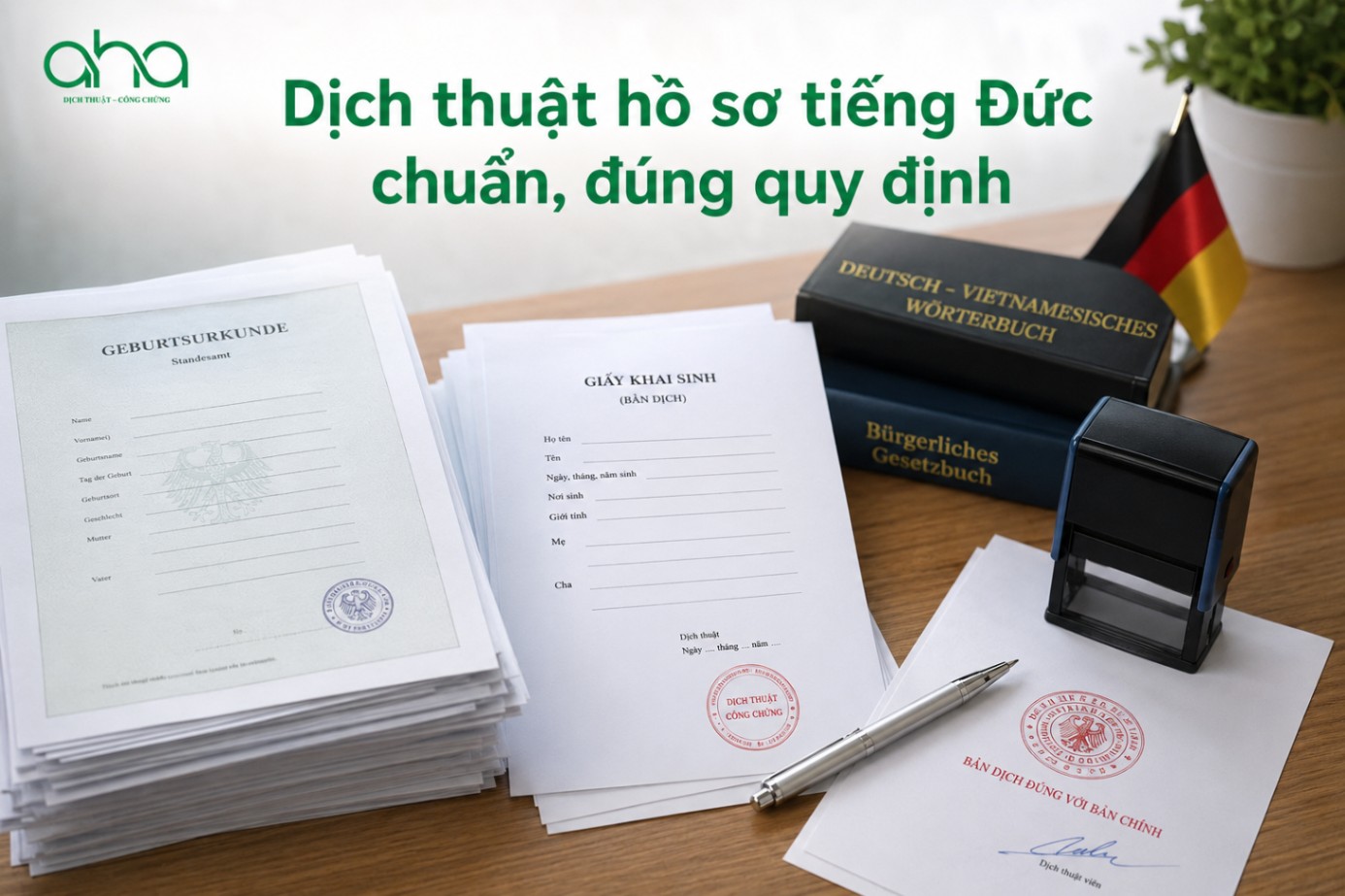Dịch thuật hồ sơ tiếng Đức chuẩn, đúng quy định