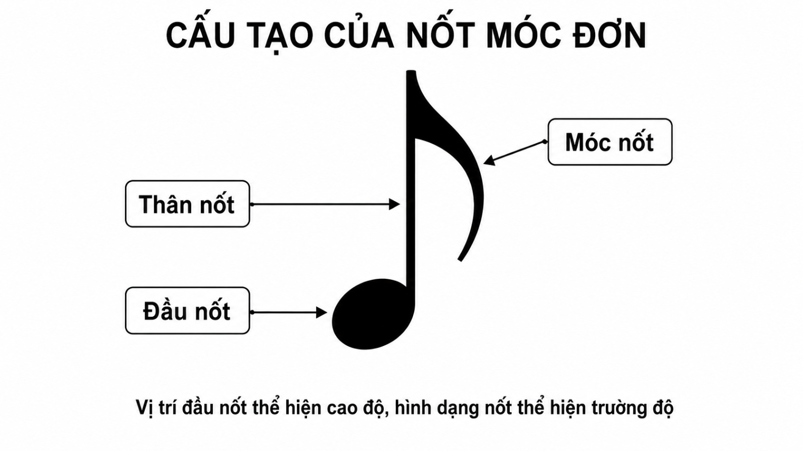 cấu tạo ký hiệu nốt nhạc cơ bản