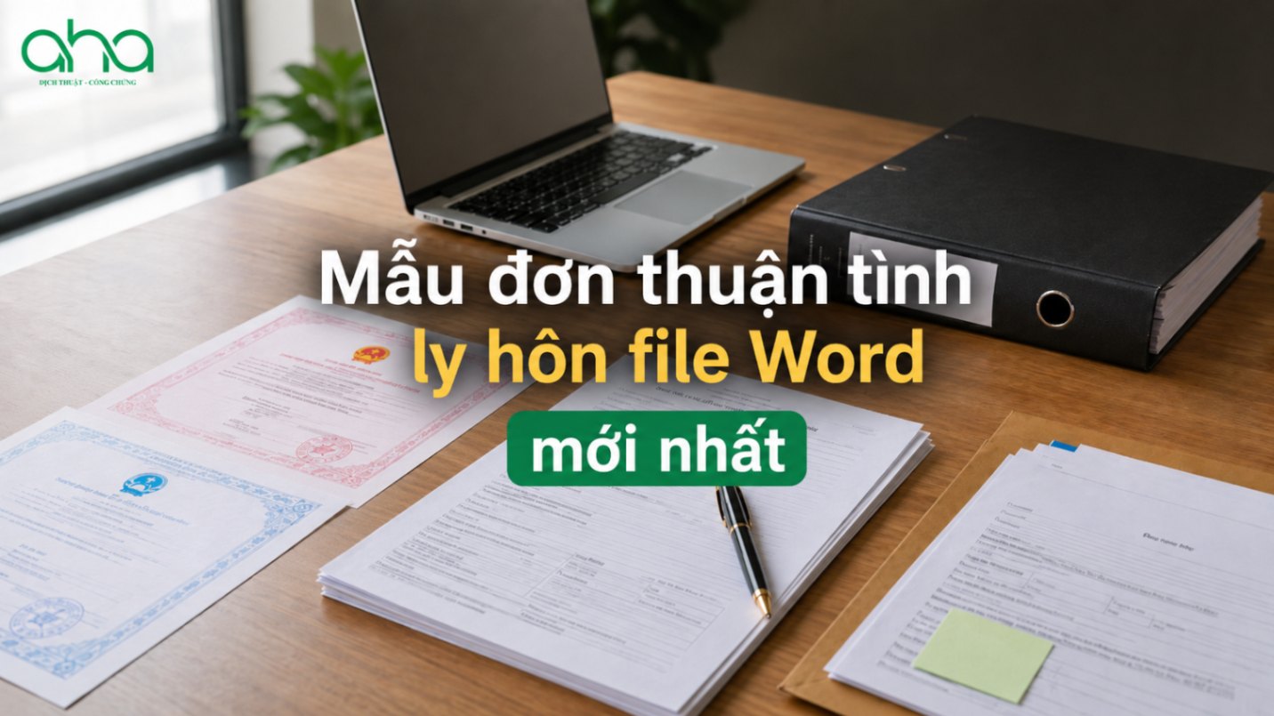 Mẫu đơn thuận tình ly hôn file Word mới nhất