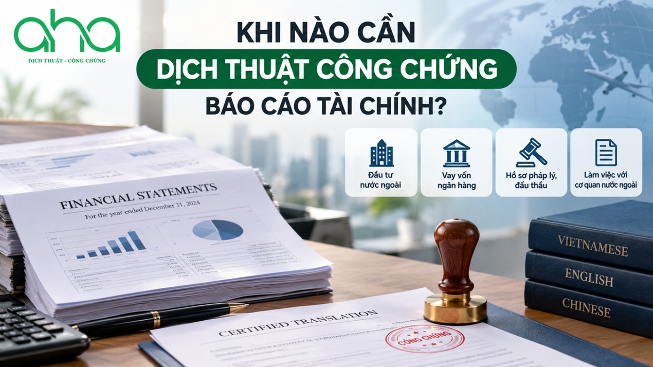 Khi nào cần dịch thuật công chứng báo cáo tài chính?