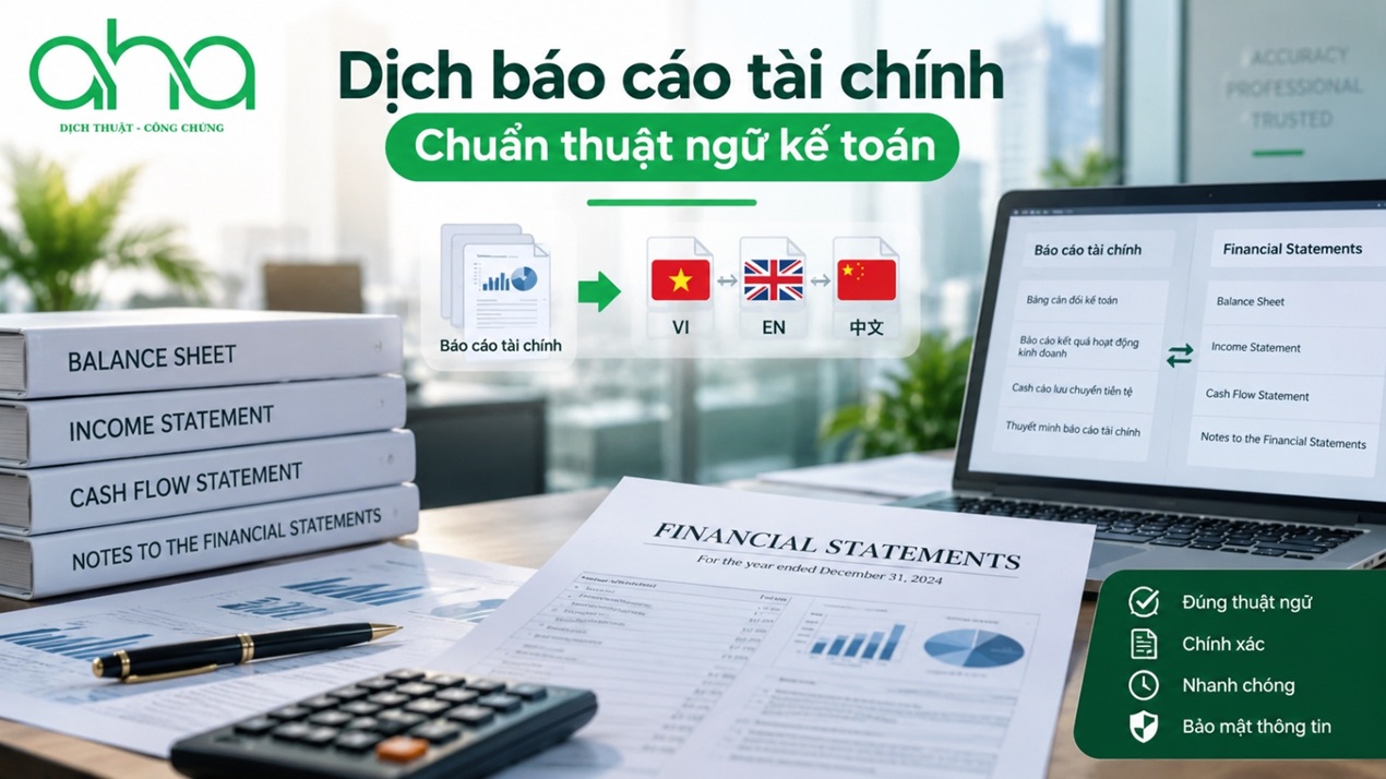 Dịch báo cáo tài chính dùng trong trường hợp nào?