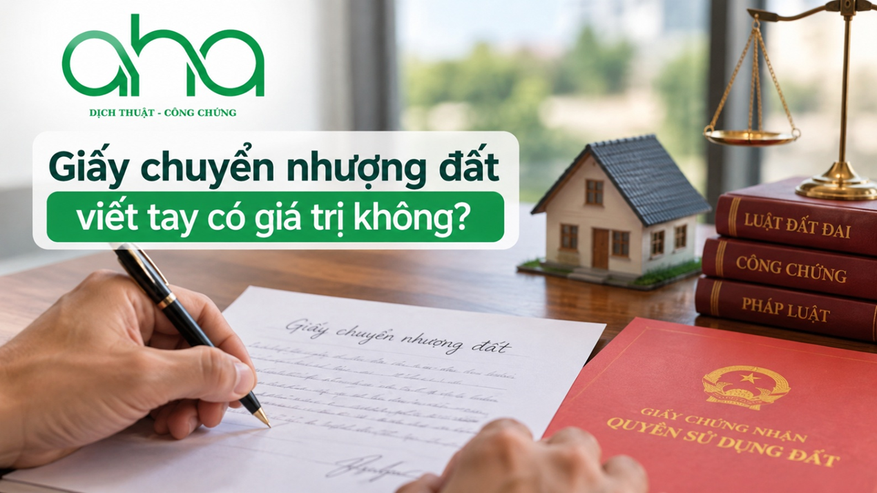 Giấy chuyển nhượng đất viết tay có giá trị không?